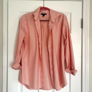 Express orange button up (could be worn as a cover up or shirt!) size m